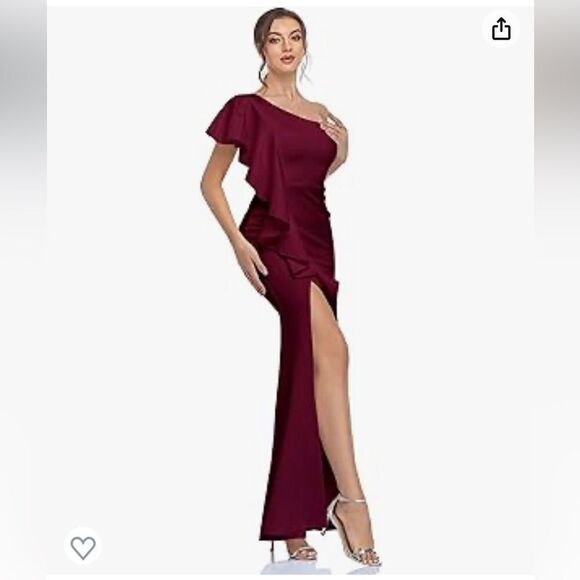 NWT One Shoulder Mermaid Evening Dress Long Formal Cocktail Dress - Picture 3 of 14